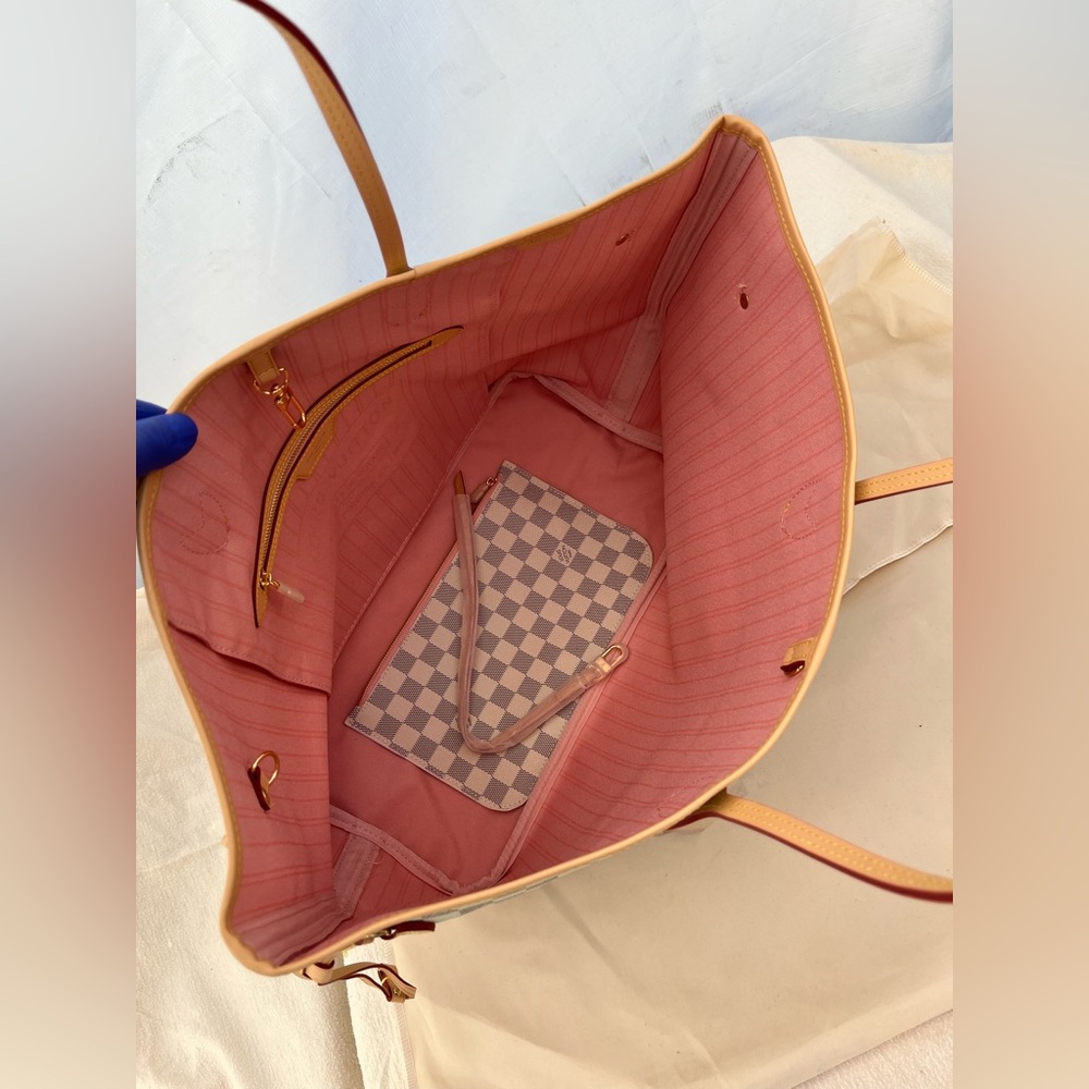 Damier Azur Neo Neverfull GM Rose Ballerine - Picture 7 of 8